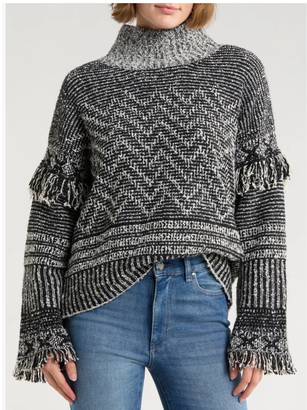 Jason Wu Fringe Bouclé Sweater Small